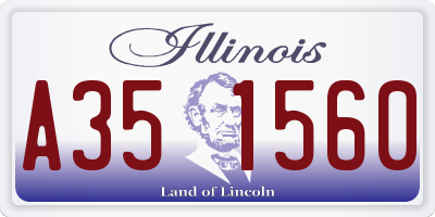 IL license plate A351560