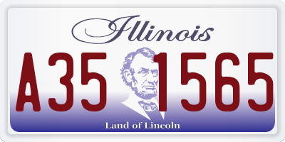 IL license plate A351565