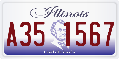 IL license plate A351567
