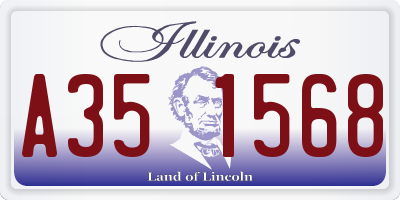 IL license plate A351568