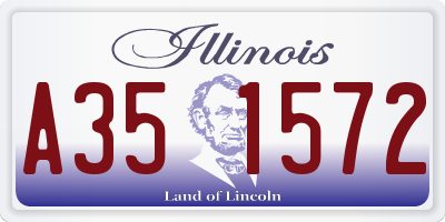 IL license plate A351572