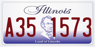 IL license plate A351573