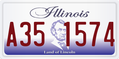 IL license plate A351574
