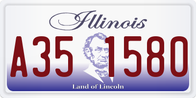 IL license plate A351580
