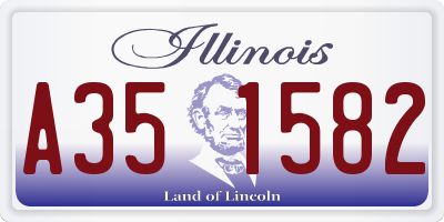 IL license plate A351582