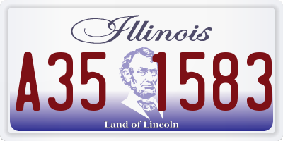 IL license plate A351583