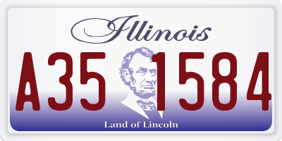 IL license plate A351584