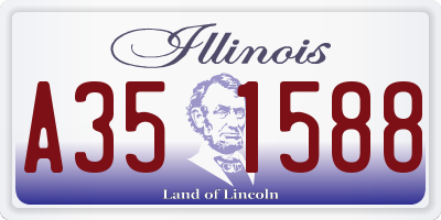 IL license plate A351588