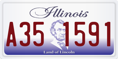 IL license plate A351591