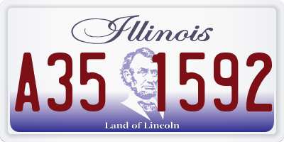 IL license plate A351592