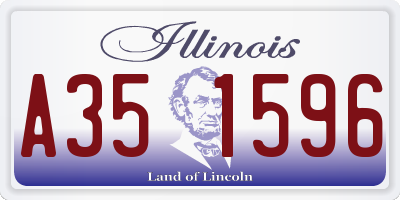 IL license plate A351596