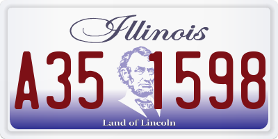 IL license plate A351598