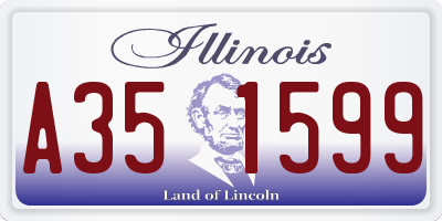IL license plate A351599