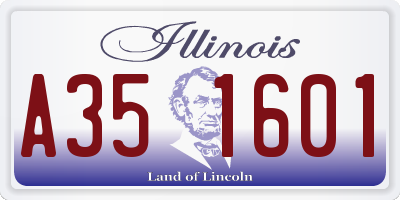 IL license plate A351601