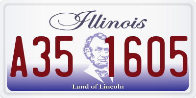IL license plate A351605