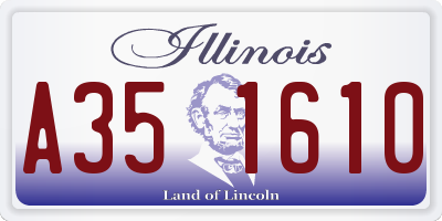 IL license plate A351610