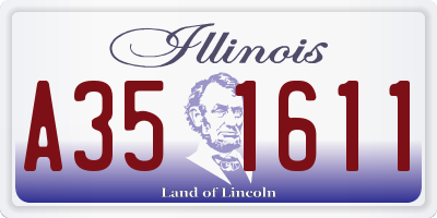 IL license plate A351611