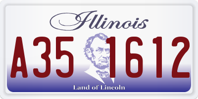 IL license plate A351612