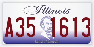 IL license plate A351613