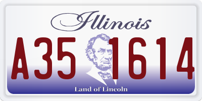IL license plate A351614