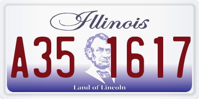 IL license plate A351617