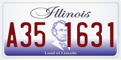 IL license plate A351631