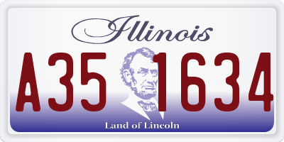 IL license plate A351634