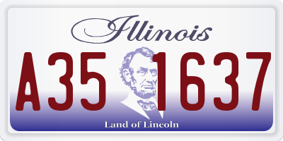 IL license plate A351637