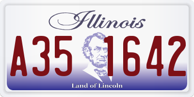 IL license plate A351642