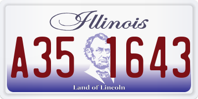 IL license plate A351643