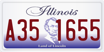 IL license plate A351655