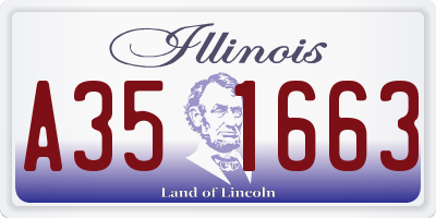 IL license plate A351663