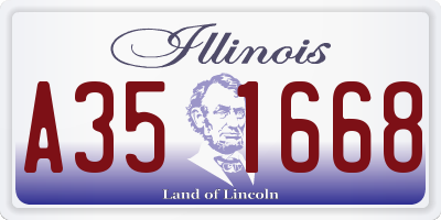 IL license plate A351668