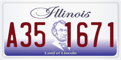 IL license plate A351671