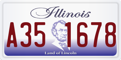 IL license plate A351678