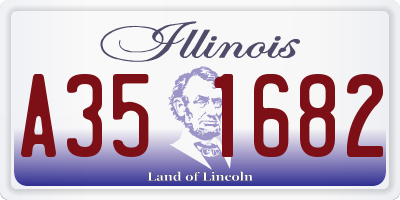 IL license plate A351682