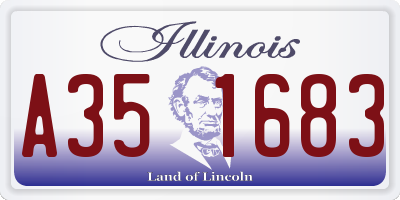 IL license plate A351683