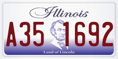 IL license plate A351692