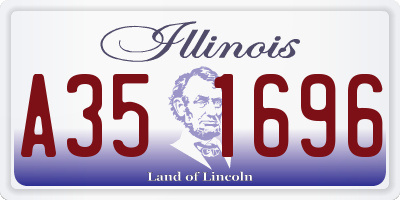IL license plate A351696