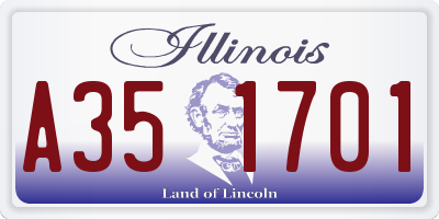 IL license plate A351701