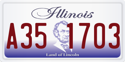 IL license plate A351703