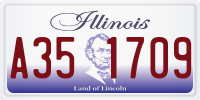 IL license plate A351709