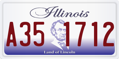 IL license plate A351712
