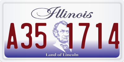 IL license plate A351714