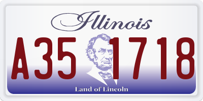IL license plate A351718