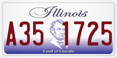 IL license plate A351725