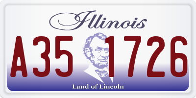 IL license plate A351726