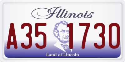 IL license plate A351730