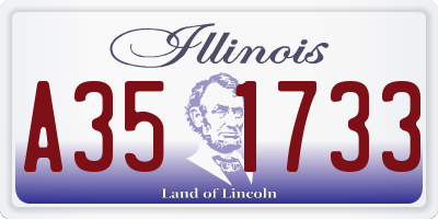 IL license plate A351733