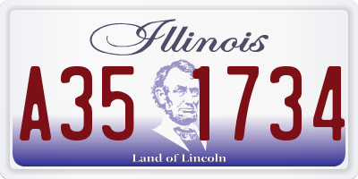 IL license plate A351734